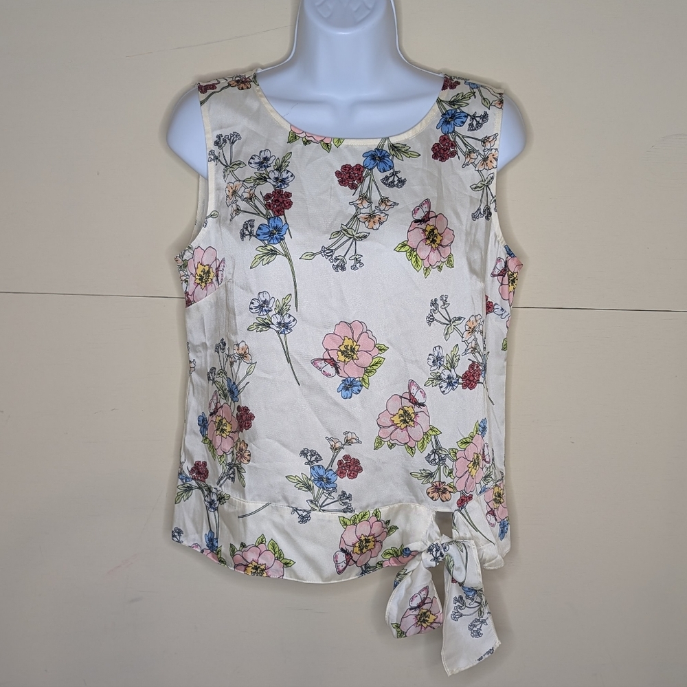 NWT Talbots Floral Sleeveless Blouse